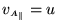 $v_{{\scriptscriptstyle A}_\parallel} = u$